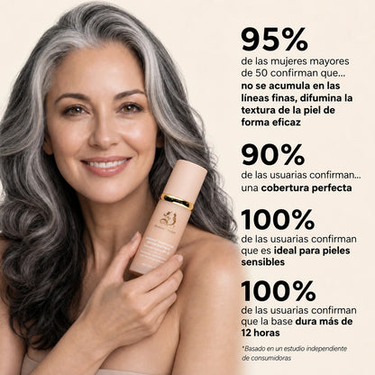 Base de Maquillaje Antiedad con SPF 50 – Se Adapta a tu Tono de Piel