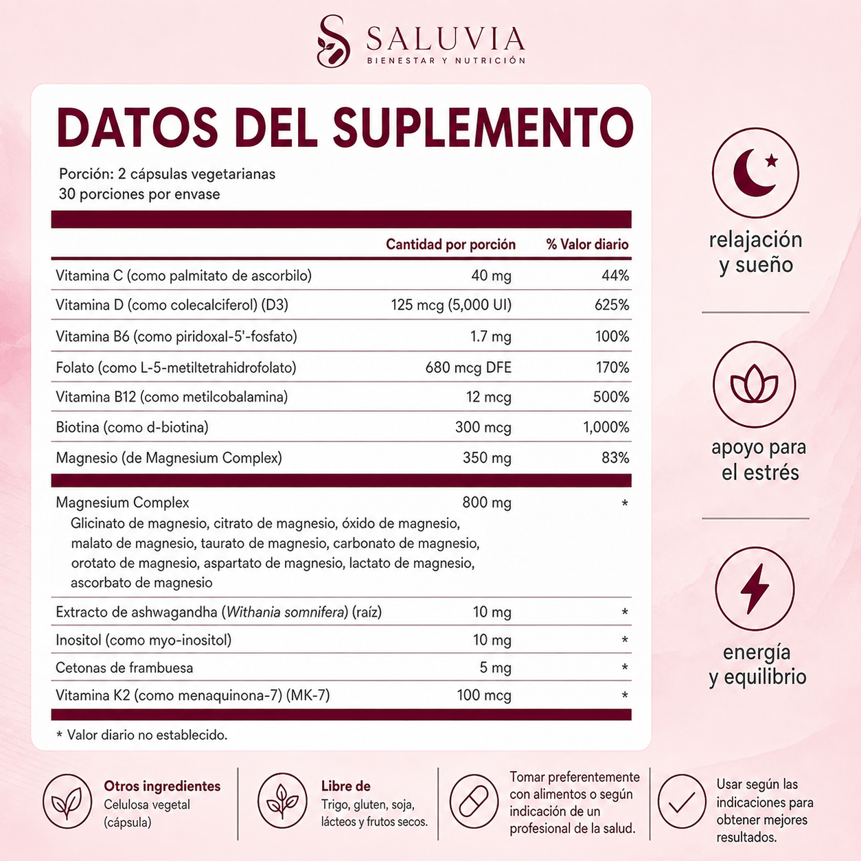 Magnesium Complex para Mujeres | Fórmula 20 en 1