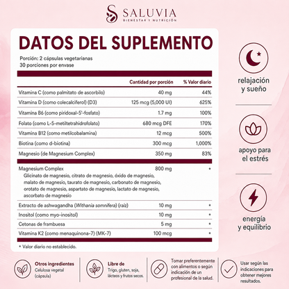 Magnesium Complex para Mujeres | Fórmula 20 en 1