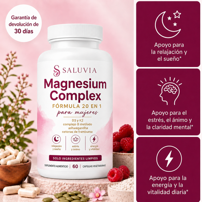 Magnesium Complex para Mujeres | Fórmula 20 en 1